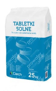 Sól tabletkowana do&nbsp;zmiękczaczy wody, worek 25 kg