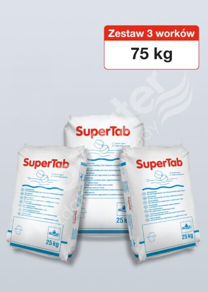 Sól tabletkowana do zmiękczaczy wody SuperTab 75kg (zestaw 3 worków – dostawa na terenie Kędzierzyna–Koźla i okolic!)