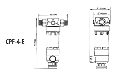 Filtr mechaniczny Canature CPF-4-E - obrazek 2